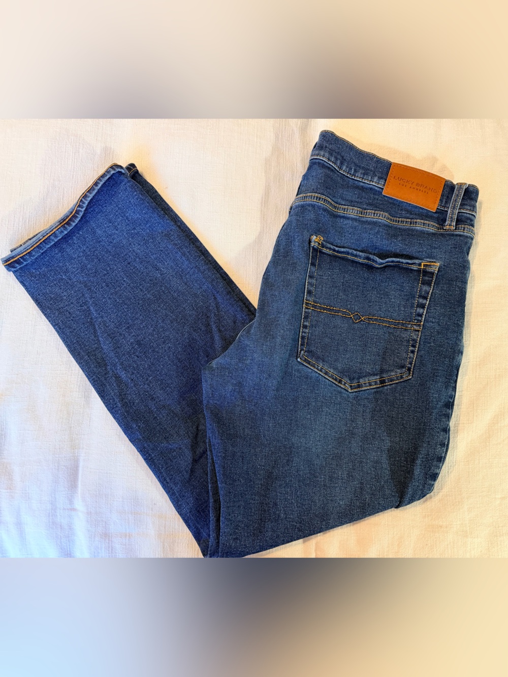 Men's Dark Blue Denim Lucky Jeans